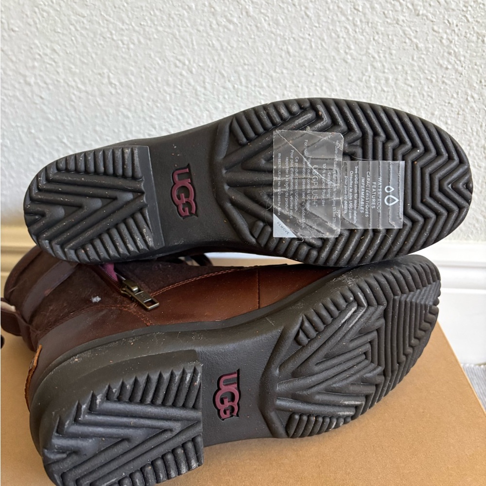 UGG Dark Brown Combat Boots - Picture 4 of 5